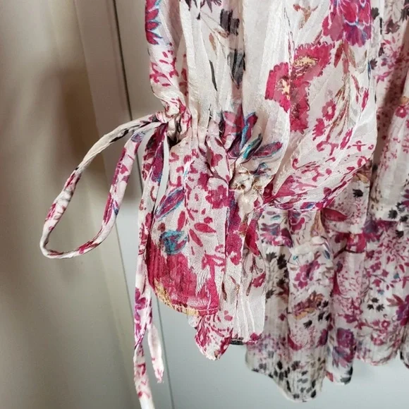 Free People Delicate & Femine Floral Long Sleeve Dress - Picture 4 of 7